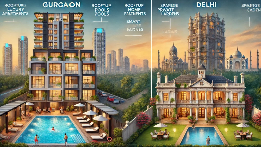 Gurgaon luxury apartments vs Delhi's premium residences