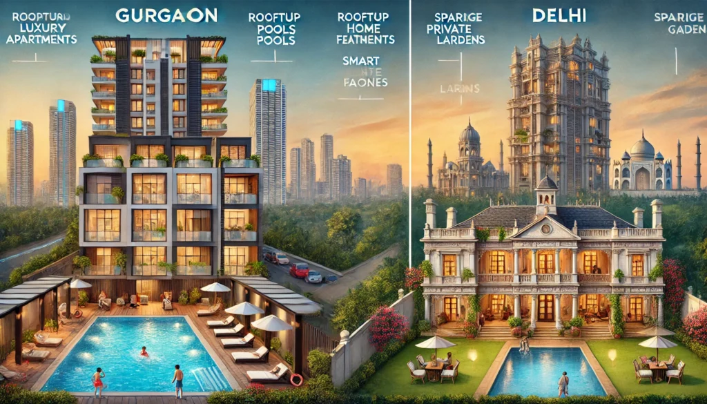 Gurgaon luxury apartments vs Delhi's premium residences